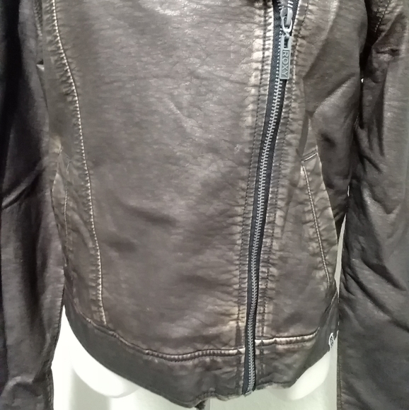 Roxy bronze faux leather moto jacket - Picture 4 of 10